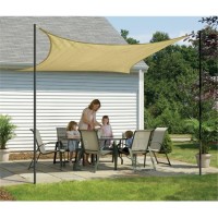 12 ft. - 3 7 m Square Shade Sail - Sand 160 gsm   